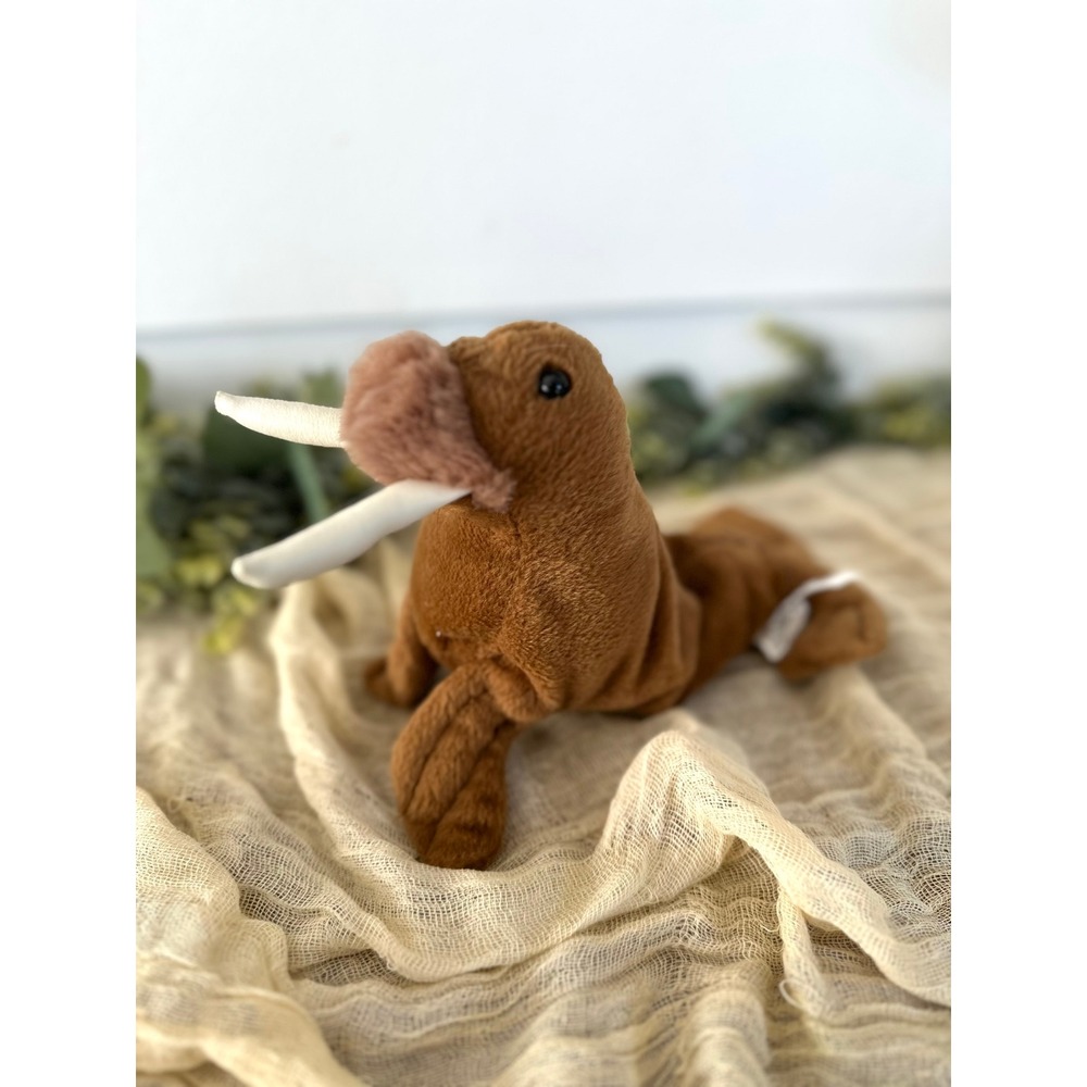 1996‎ Lenny Walrus by Ganz Floppies floppy bean bag plush vintage toy